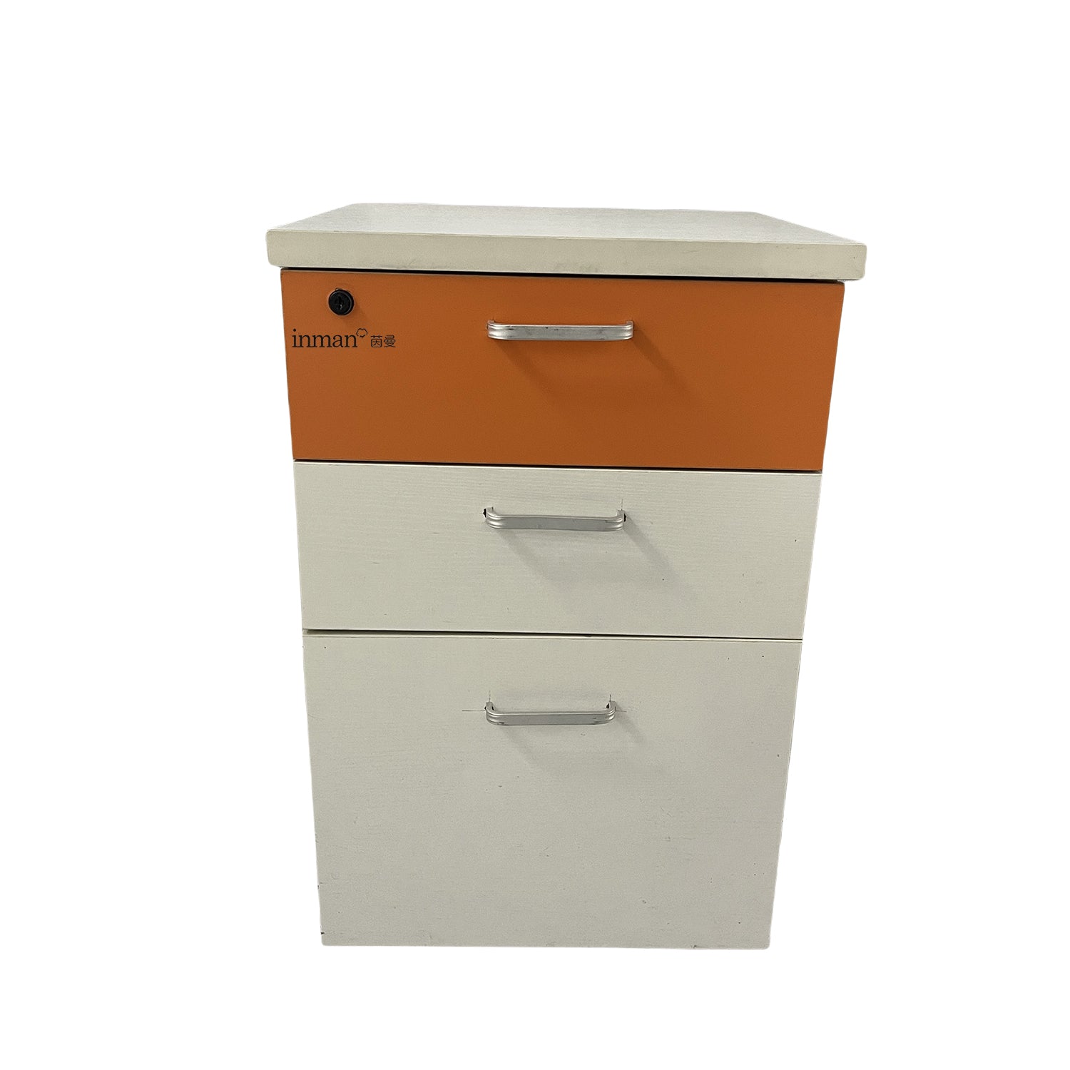 inman茵曼furniture , 3 Drawer File Cabinet with Lock, Metal Rolling Filing Cabinets for Home Office, Small Under Desk Cabinet