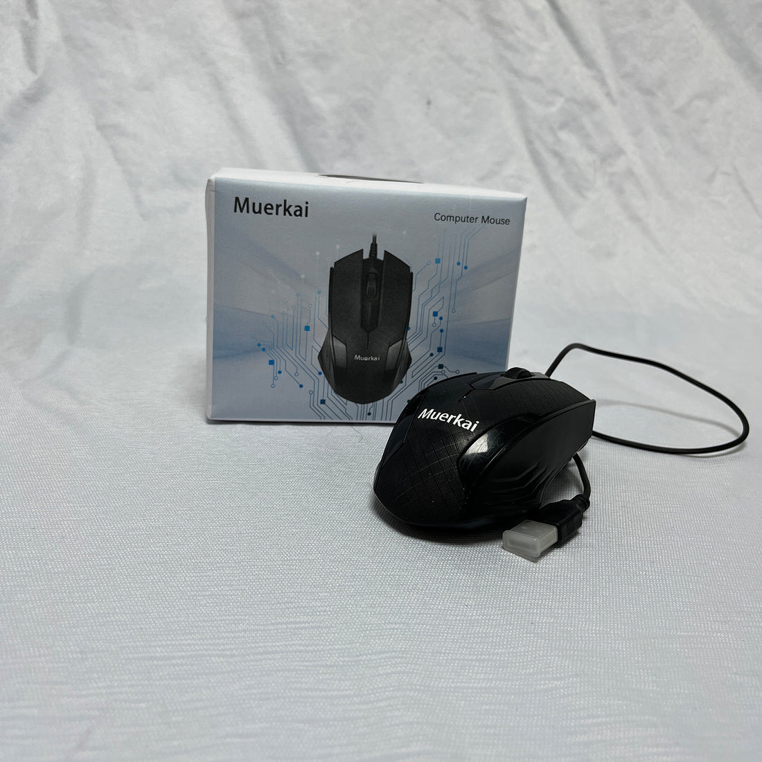 Muerkai  Computer mice  , Corded Mouse, Wired USB Mouse for Computers and Laptops, Right or Left Hand Use - Black